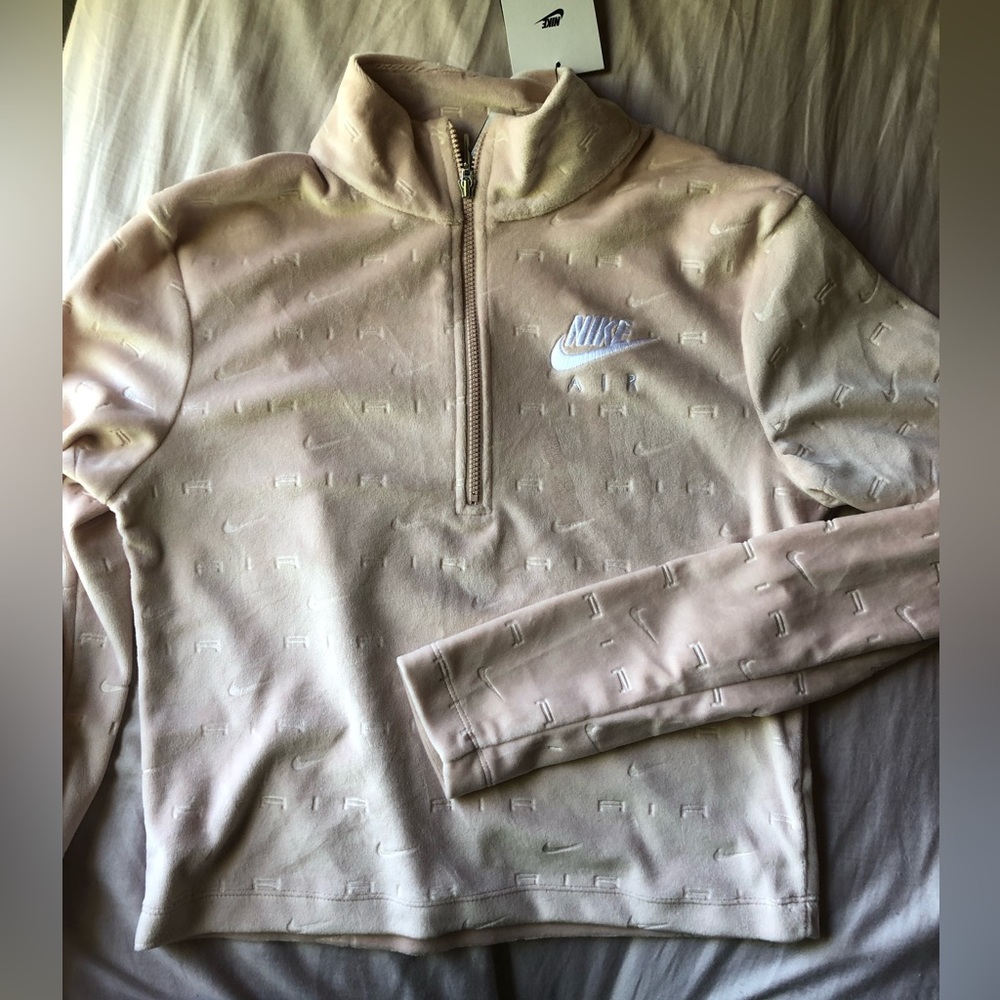 Pink Nike crop sweater